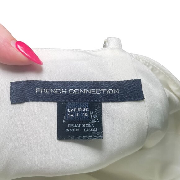 French Connection White Bustier Mini Dress Size 10 Adjustable Straps - Picture 2 of 7
